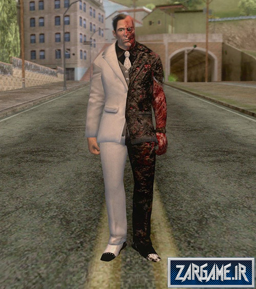 دانلود اسکین مرد دو چهره از بازی Batman Arkham City برای بازی (GTA 5 (San Andreas