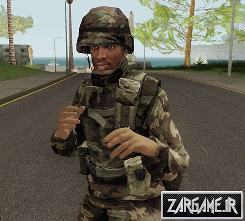 دانلود اسکین CJ با لباس ارتشی برای بازی (GTA 5 (San Andreas