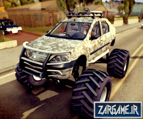 دانلود ماشین تندر90 مانستر با پینت جاب ارتشی برای بازی (GTA 5 (San Andreas