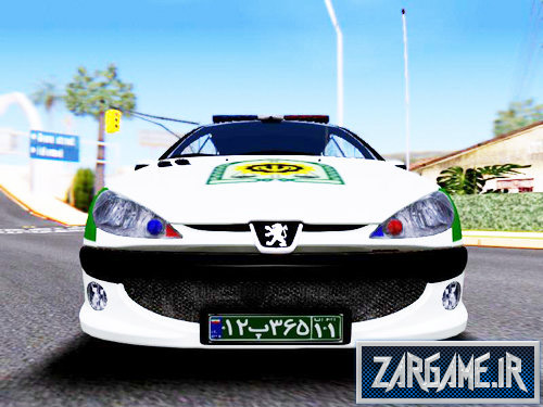 دانلود ماشین پژو 206 پلیس ایرانی برای بازی (GTA 5 (San Andreas