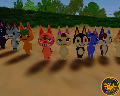 دانلود پک اسکین گربه ها از بازی Animal Crossing برای بازی (GTA 5 (San Andreas
