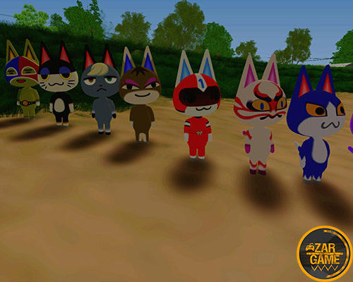 دانلود پک اسکین گربه ها از بازی Animal Crossing برای بازی (GTA 5 (San Andreas