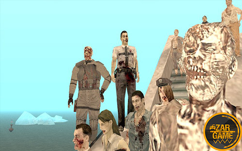 دانلود پک اسکین زامبی از بازی رزیدنت ایول: Outbreak و Chronicles برای بازی (GTA 5 (San Andreas