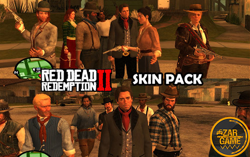 دانلود پک اسکین بازی Red Dead Redemption 2 برای بازی (GTA 5 (San Andreas