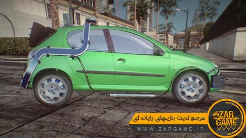 دانلود خودروی پژو 206 به سبک خودروی فیلم BTTF برای بازی GTA 5 (San Andreas)